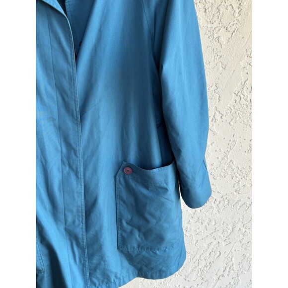 Vintage London Fog Teal Sz 18 Weather Woman Trench Coat Removable Fleece Liner, - Picture 9 of 13